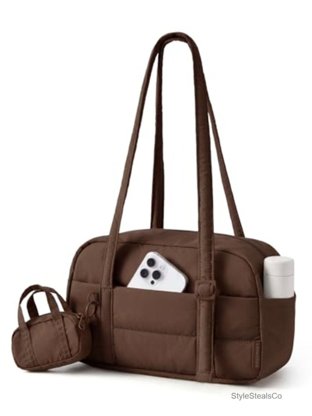 Quilted Puffer Hobo Shoulder Bag Lightweight Small Tote Handbag